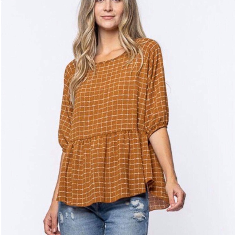Plaid fall top